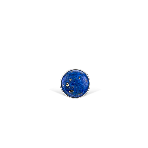 Lapis Threaded Stud Earring With Titanium Backing - Image 4