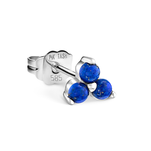 Lapis Trinity Stud Earring - Image 3