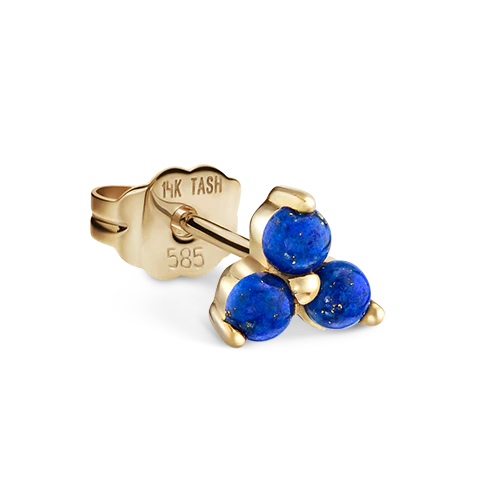 Lapis Trinity Stud Earring - Image 6