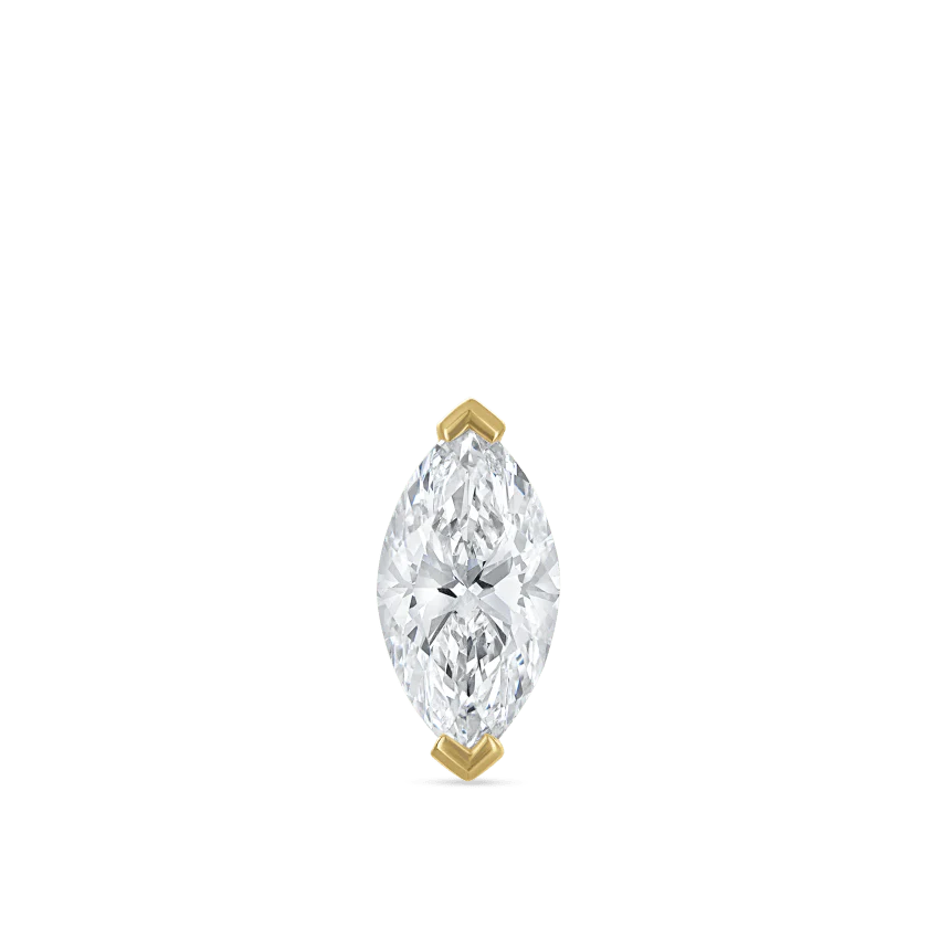 Marquise Diamond Threaded Stud Earring - Image 42