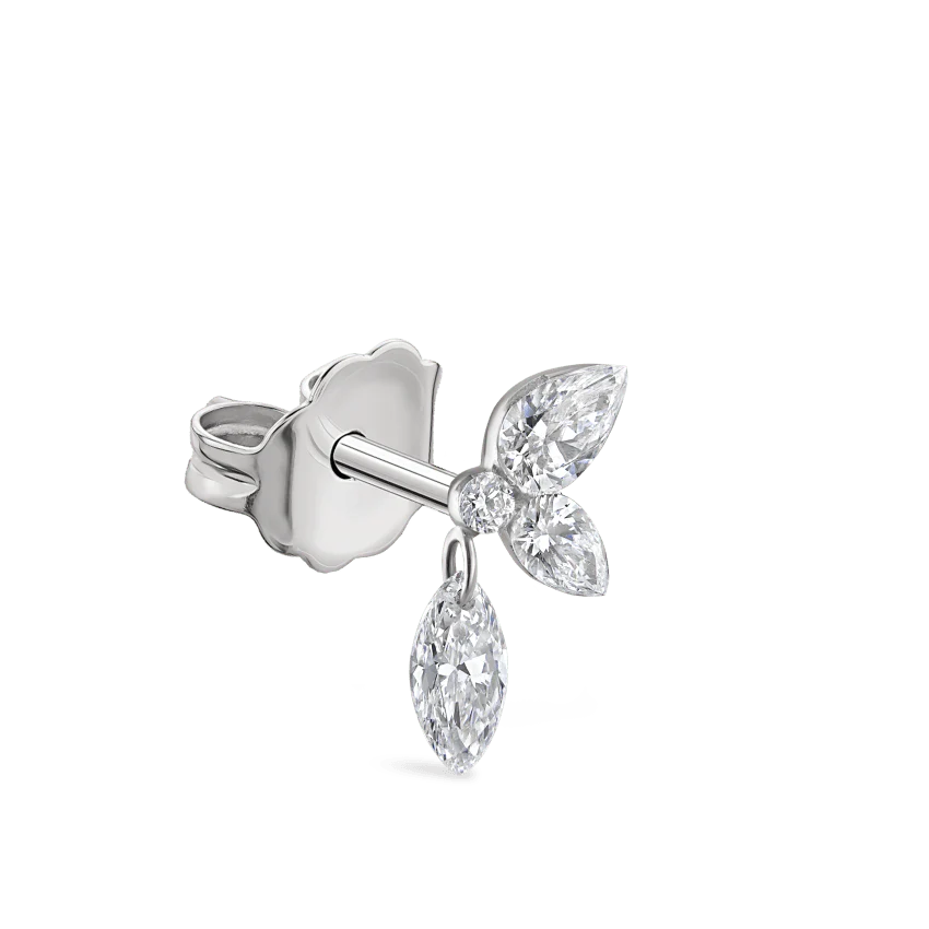 Marquise Pear Diamond Echo Stud Earring