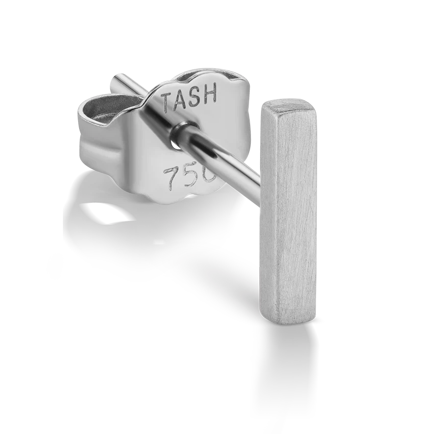Matte Square Bar Stud Earring - Image 7
