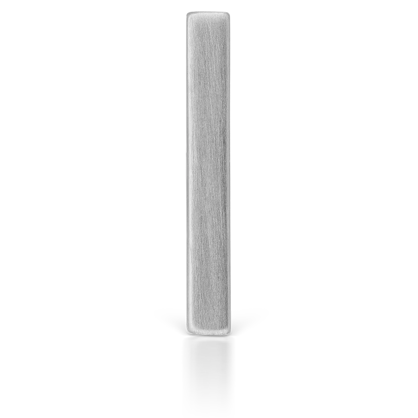 Matte Square Bar Threaded Stud Earring With Titanium Backing - Image 3
