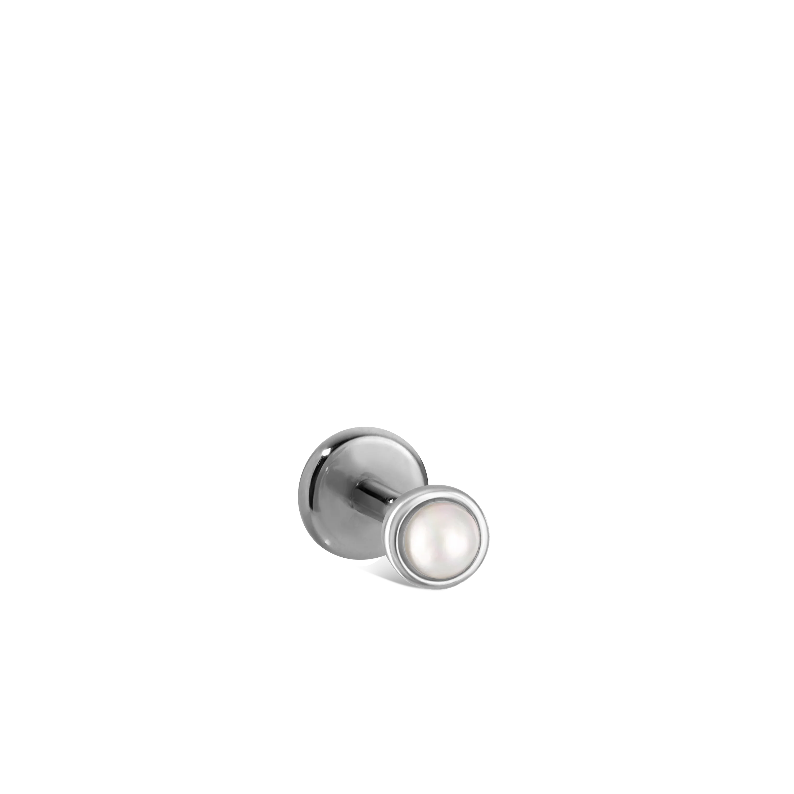 Natural Pearl Threaded Stud Earring With Titanium Backing - Image 18