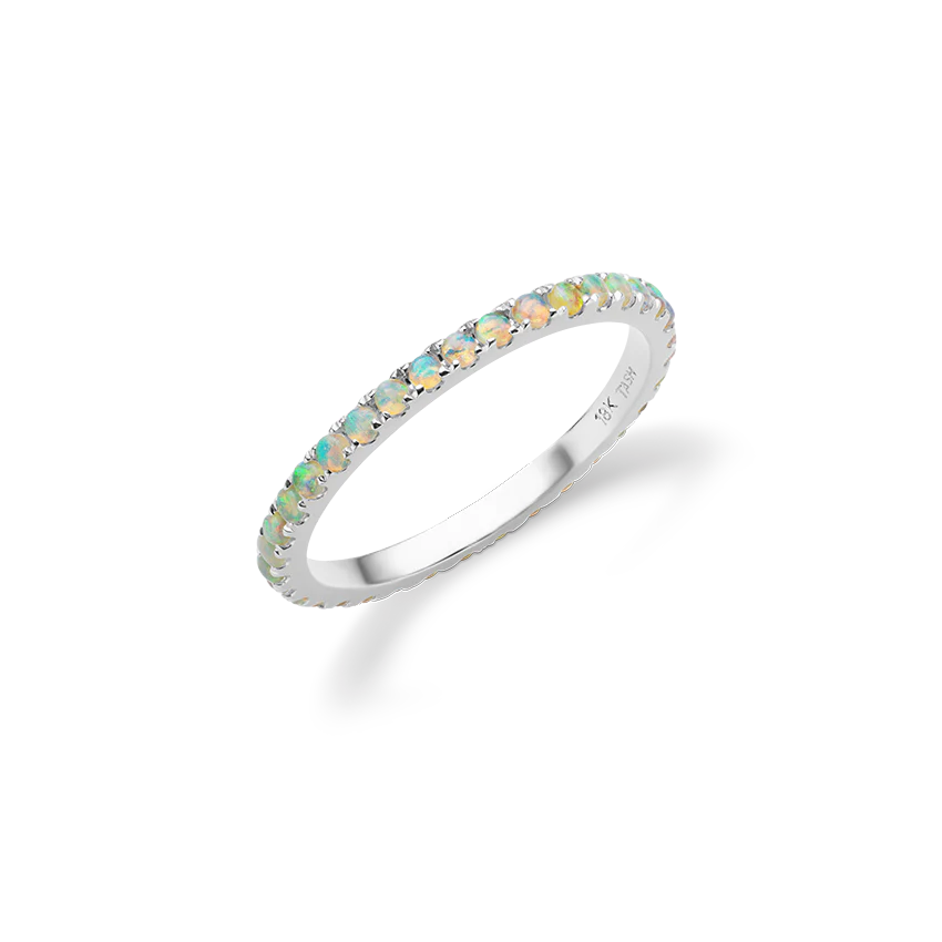 Opal Eternity Finger Ring - Image 9