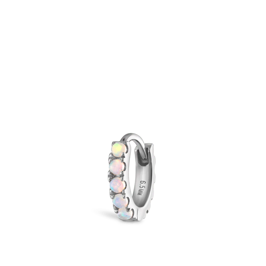 Opal Eternity Hoop Earring - Image 2