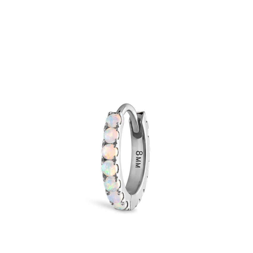 Opal Eternity Hoop Earring - Image 5