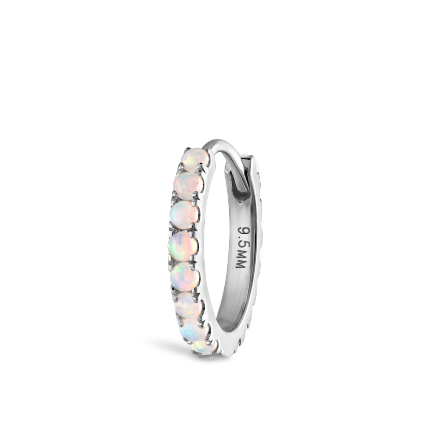 Opal Eternity Hoop Earring - Image 7
