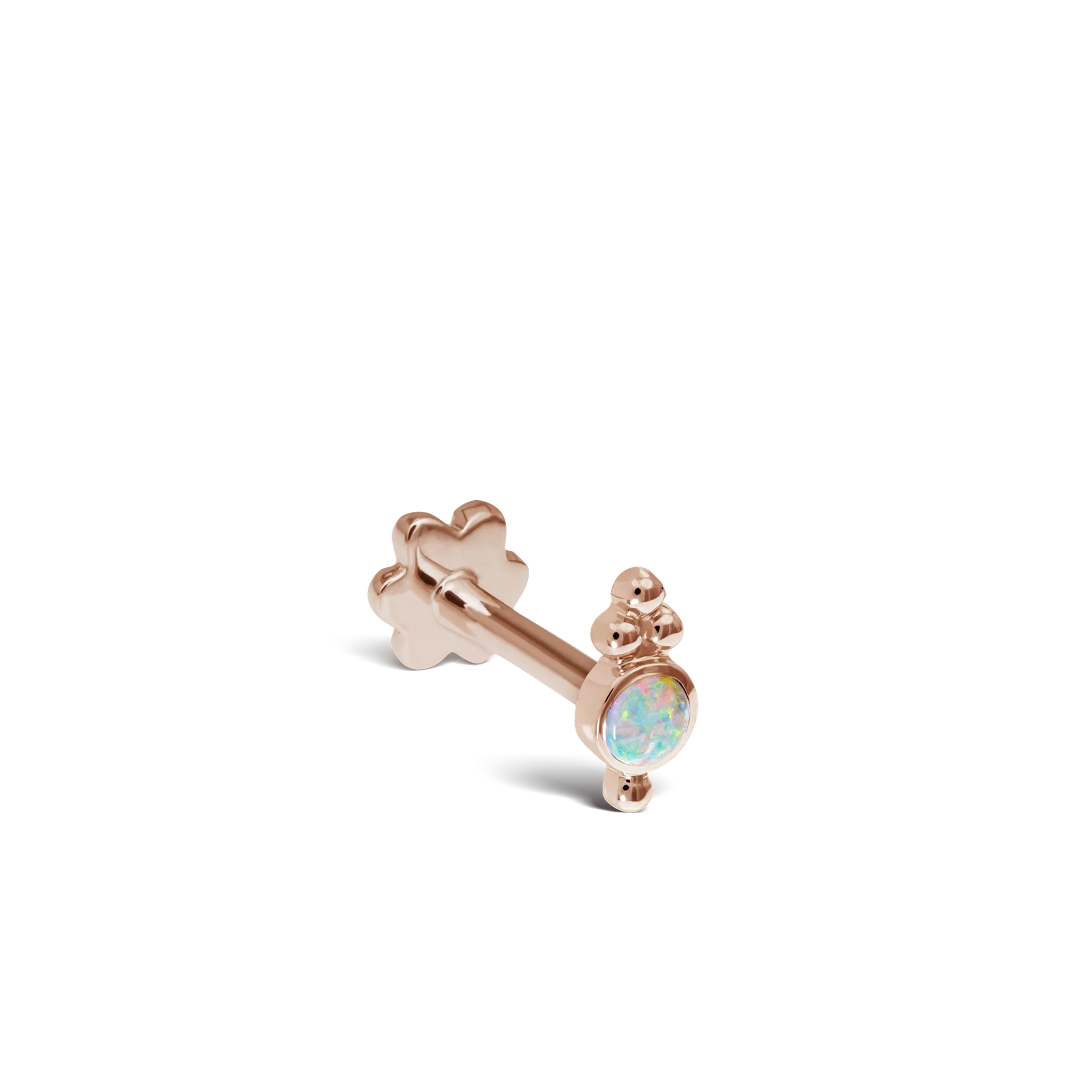 Opal Four Ball Trinity Threaded Stud Earring - Image 10