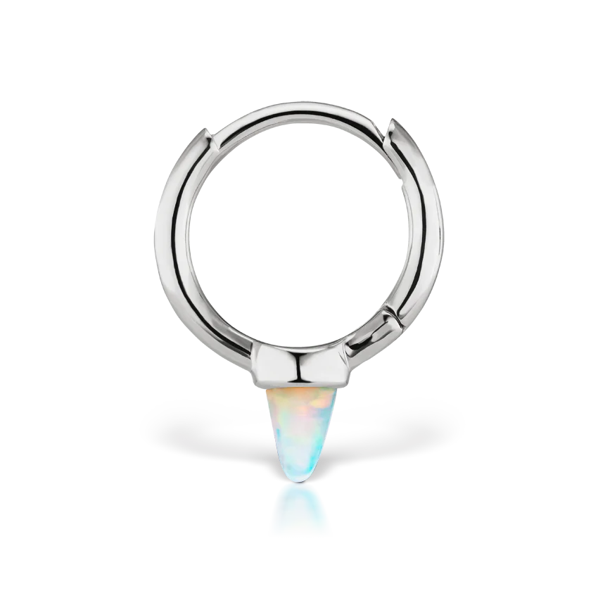 Opal Single Short Spike Hoop Earring (Non-Rotating) - Image 10