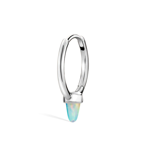 Opal Single Short Spike Hoop Earring (Non-Rotating) - Image 12