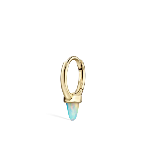 Opal Single Short Spike Hoop Earring (Non-Rotating) - Image 14