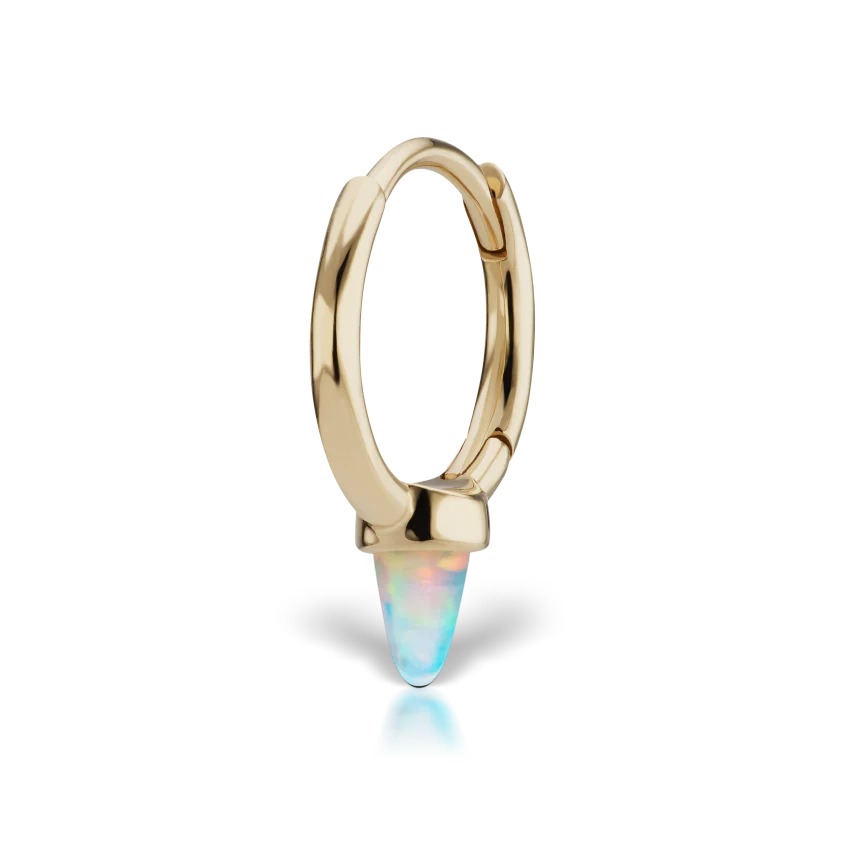 Opal Single Short Spike Hoop Earring (Non-Rotating) - Image 16