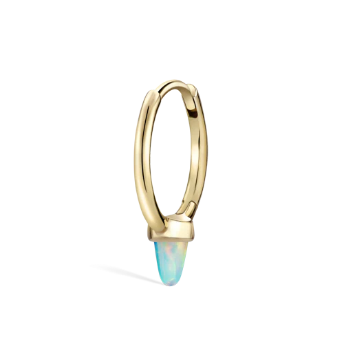 Opal Single Short Spike Hoop Earring (Non-Rotating) - Image 18