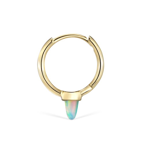 Opal Single Short Spike Hoop Earring (Non-Rotating) - Image 19