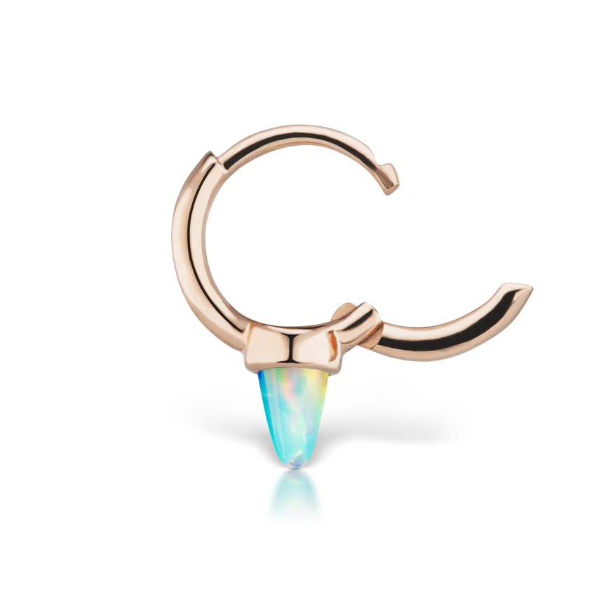 Opal Single Short Spike Hoop Earring (Non-Rotating) - Image 22