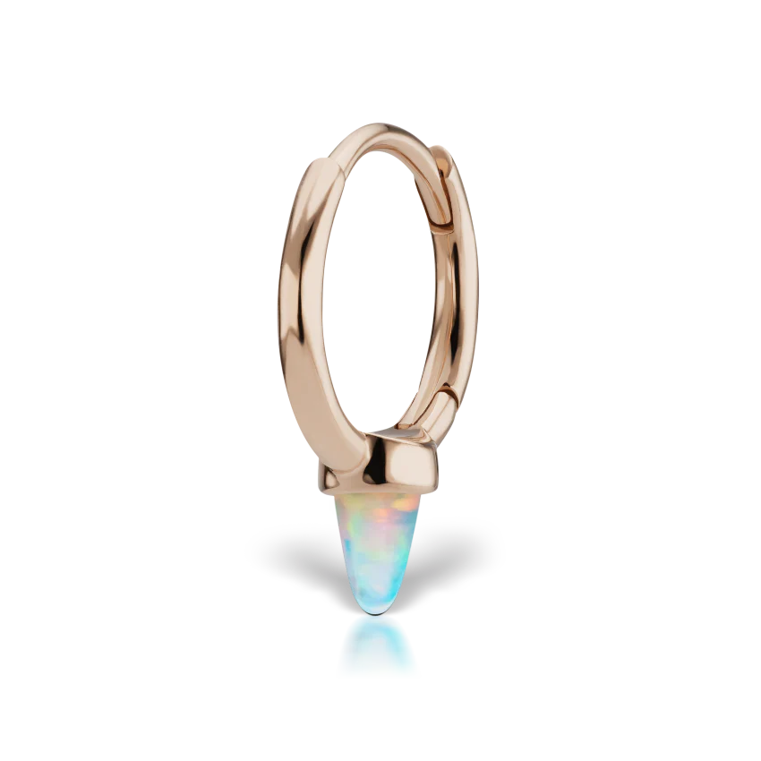 Opal Single Short Spike Hoop Earring (Non-Rotating) - Image 23