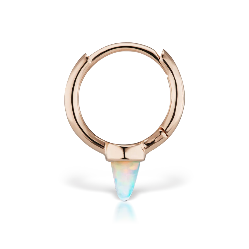 Opal Single Short Spike Hoop Earring (Non-Rotating) - Image 24