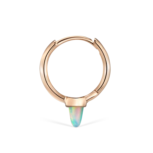 Opal Single Short Spike Hoop Earring (Non-Rotating) - Image 26