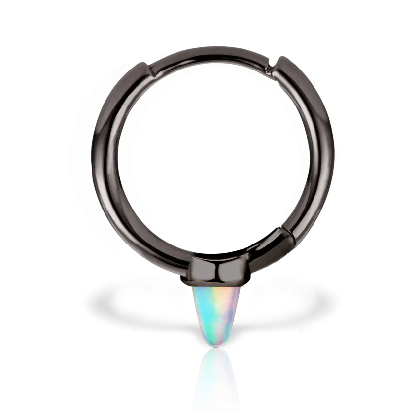 Opal Single Short Spike Hoop Earring (Non-Rotating) - Image 27
