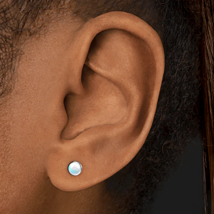 Opal Threaded Stud Earring With Titanium Backing - Image 26