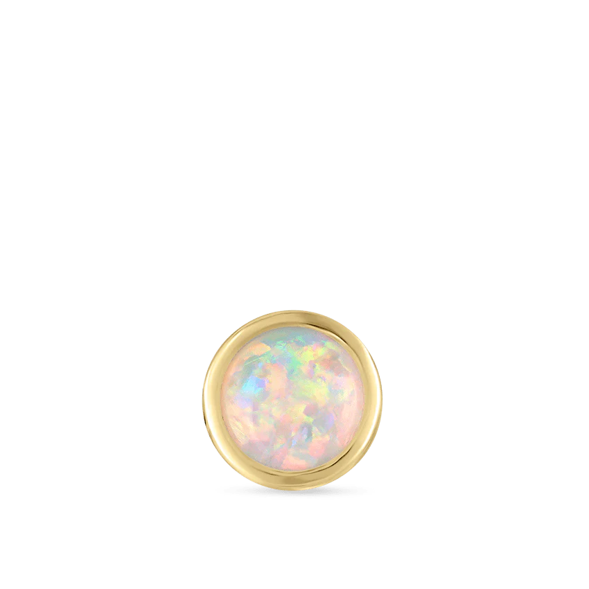 Opal Threaded Stud Earring With Titanium Backing - Image 27