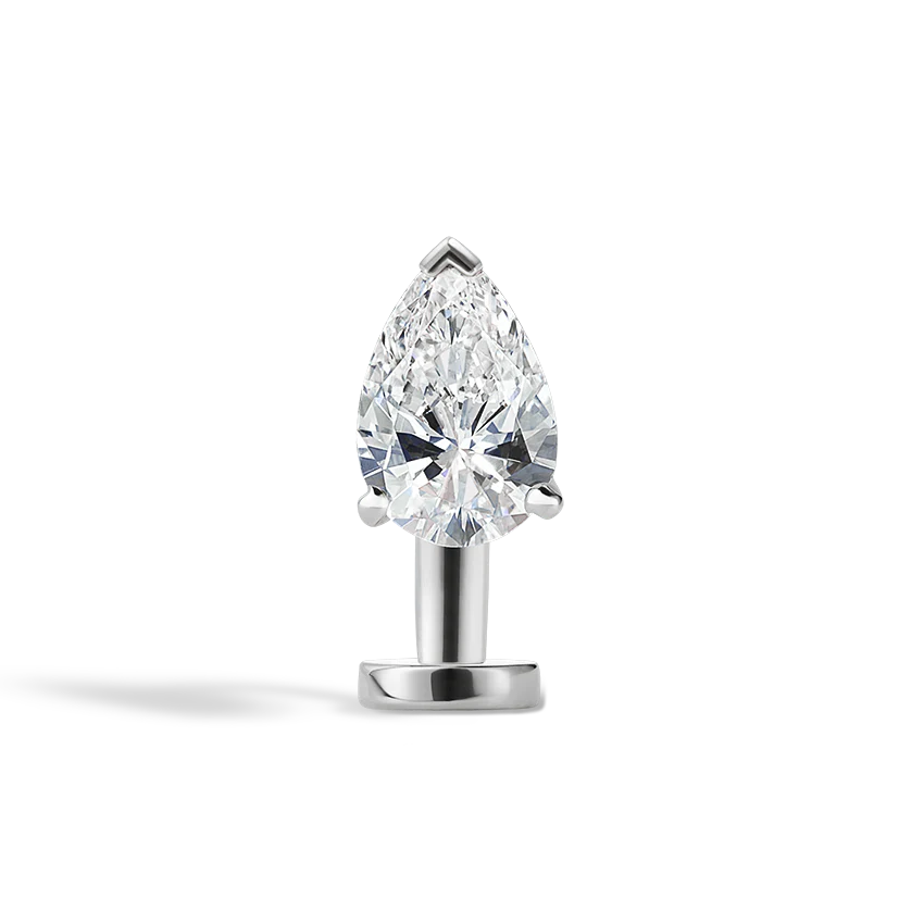 Pear Diamond Engraved Navel Floater - Image 7