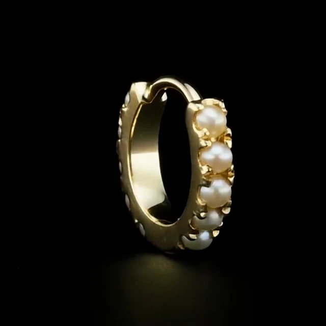 Pearl Eternity Hoop Earring - Image 37