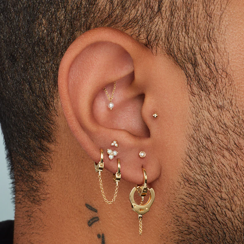 Pearl Trinity Stud Earring - Image 12