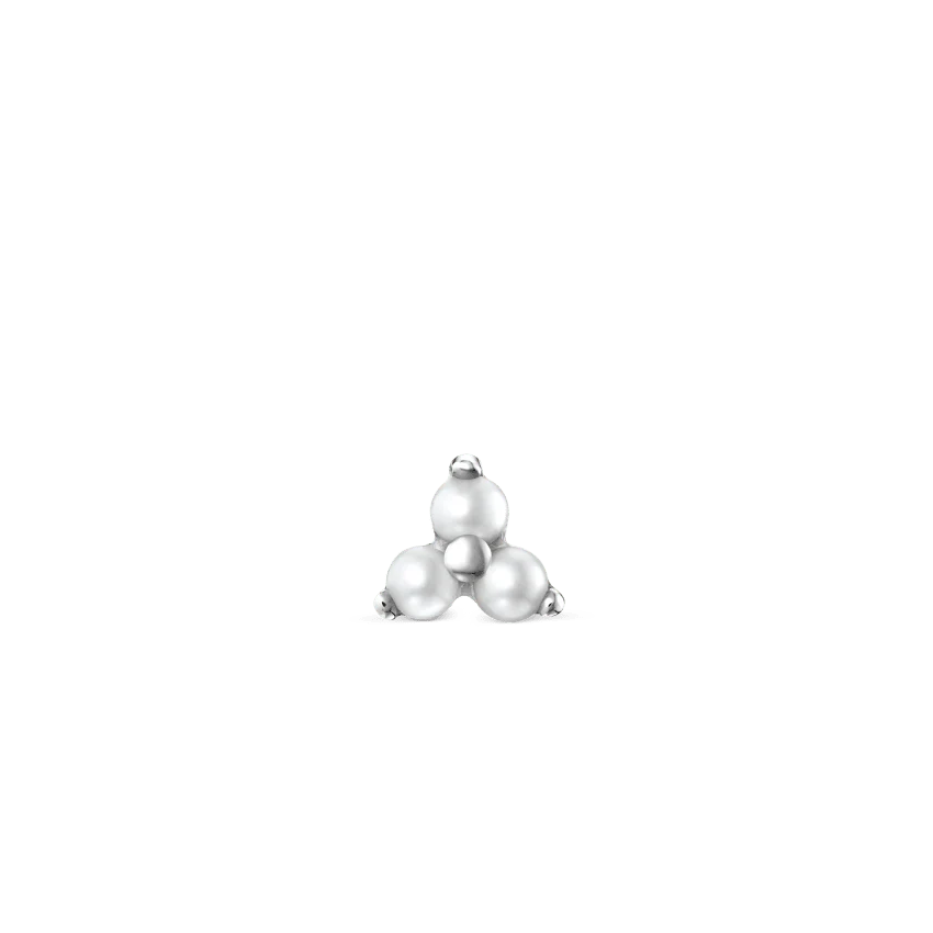 Pearl Trinity Stud Earring - Image 4