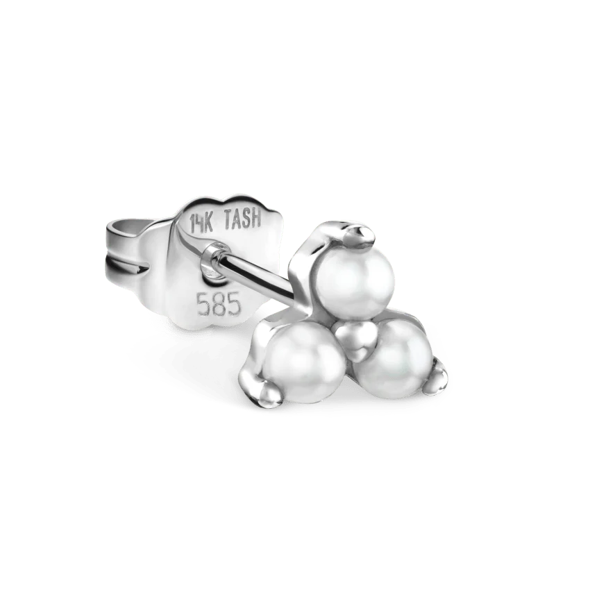 Pearl Trinity Stud Earring - Image 5