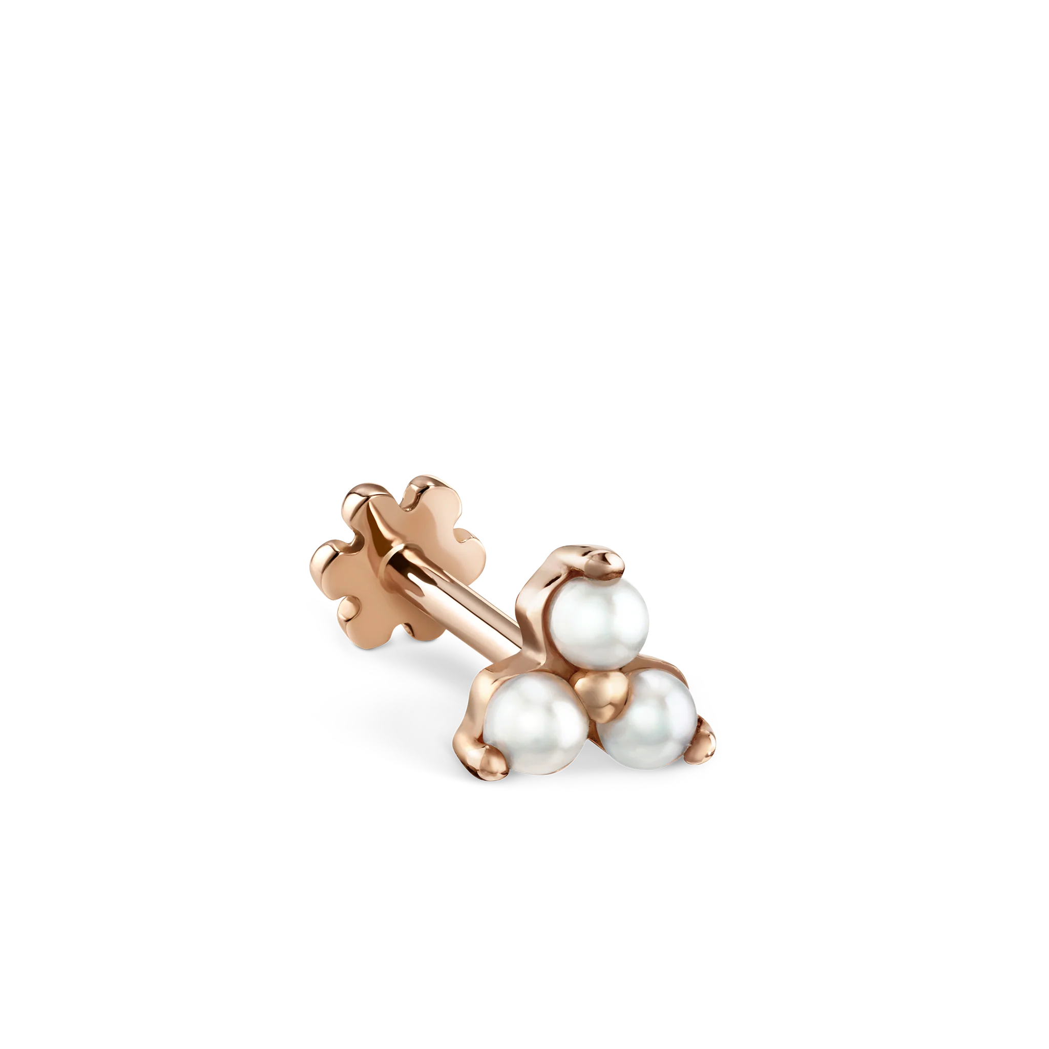 Pearl Trinity Threaded Stud Earring - Image 25