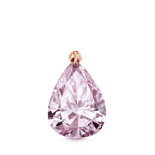 Natural Pink Pear Floating Diamond Threaded Charm Earring With Titanium Backing - Image 16