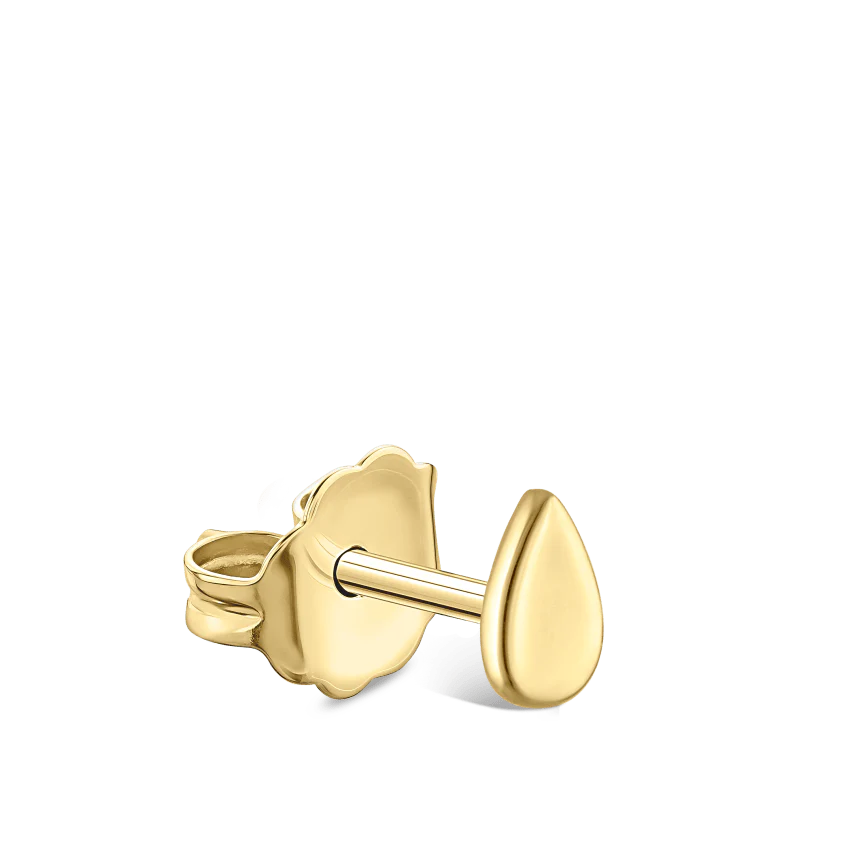 Plain Pear Stud Earring - Image 4