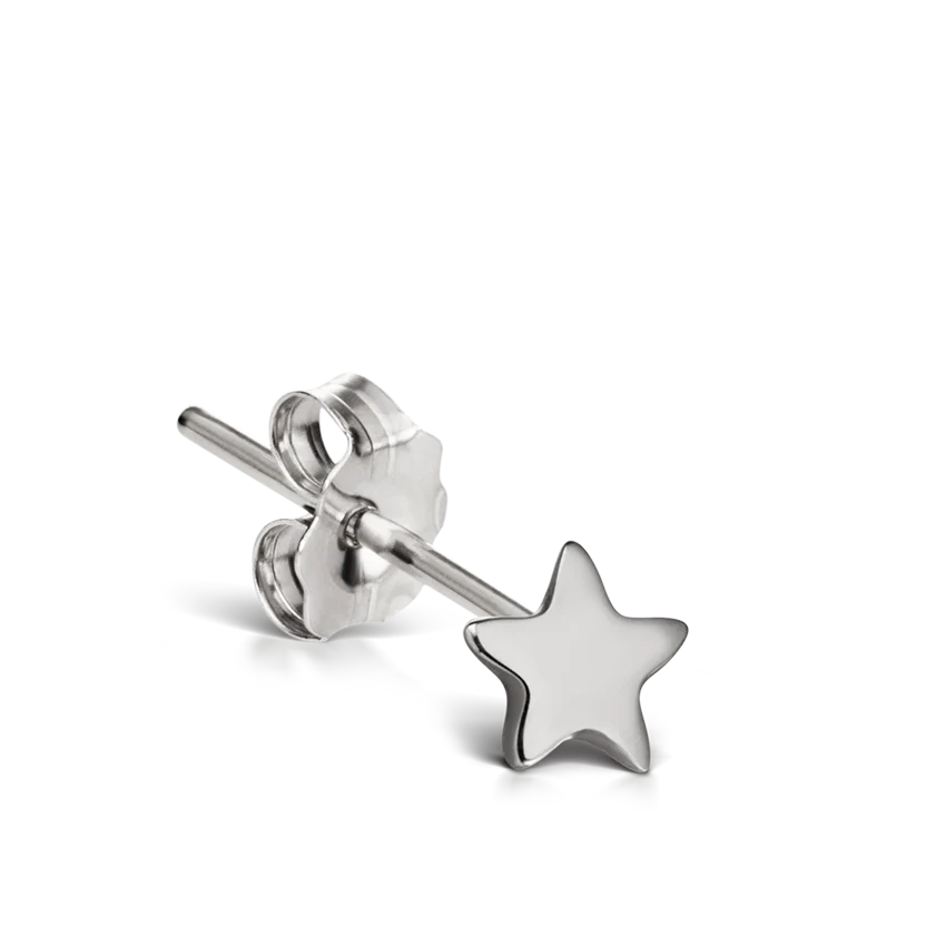 Plain Star Stud Earring