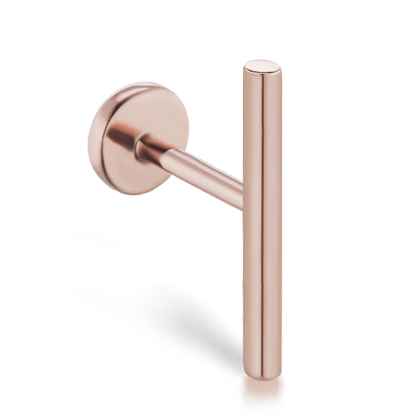Polished Round Bar Threaded Stud Earring - Image 22