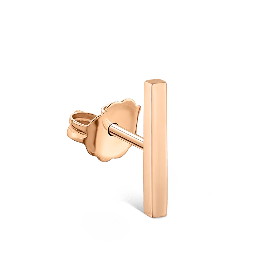 Polished Square Bar Stud Earring - Image 12