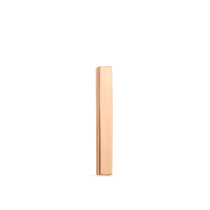 Polished Square Bar Stud Earring - Image 13