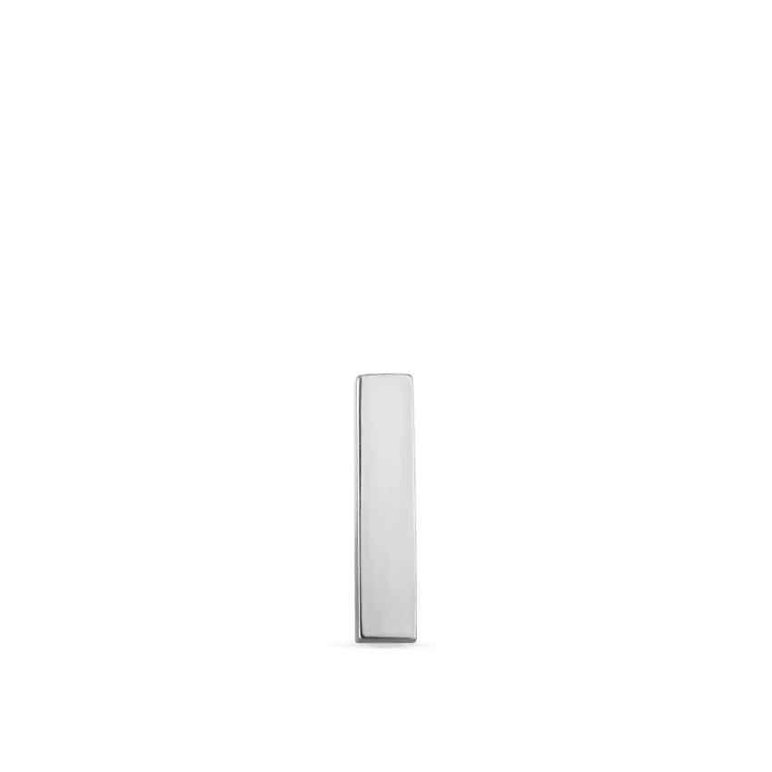 Polished Square Bar Stud Earring - Image 3