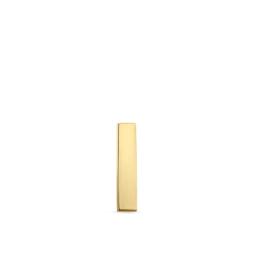 Polished Square Bar Stud Earring - Image 7