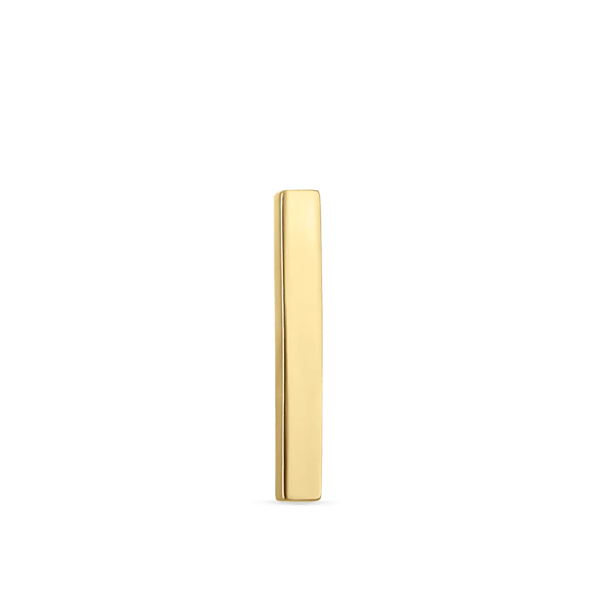 Polished Square Bar Stud Earring - Image 9