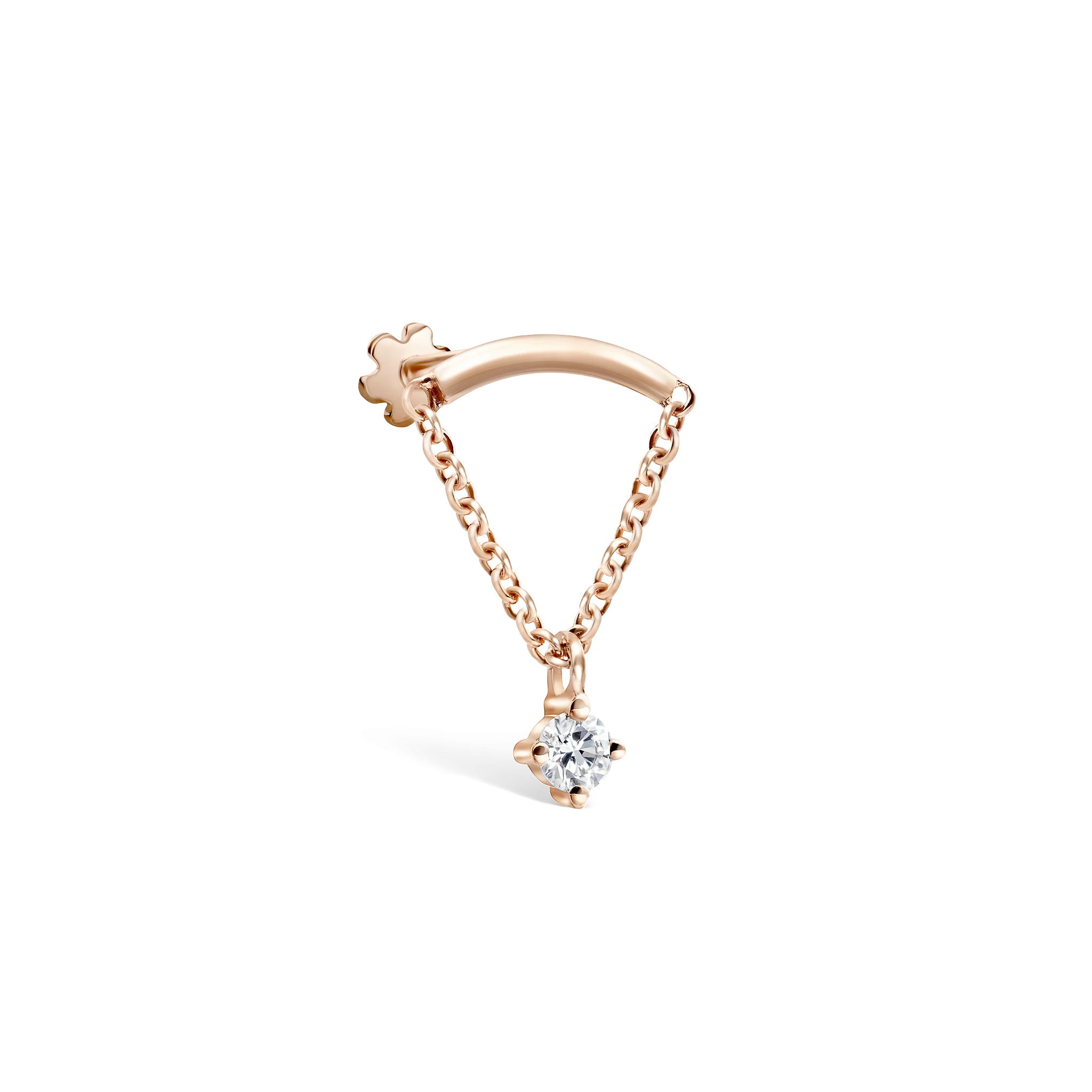 Prong Set Diamond Drape Threaded Stud Earring - Image 41