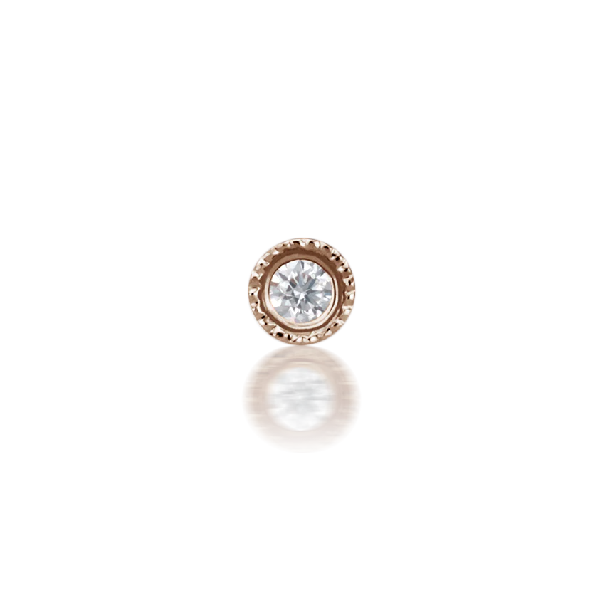 Scalloped Set Diamond Stud Earring - Image 37