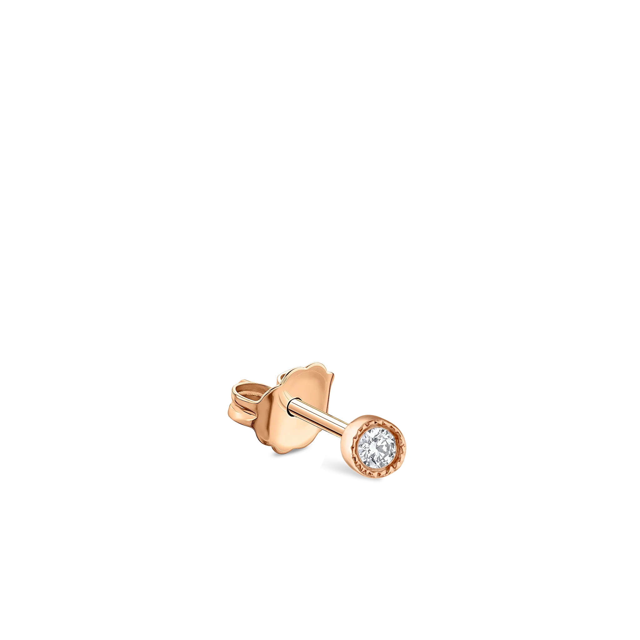 Scalloped Set Diamond Stud Earring - Image 52