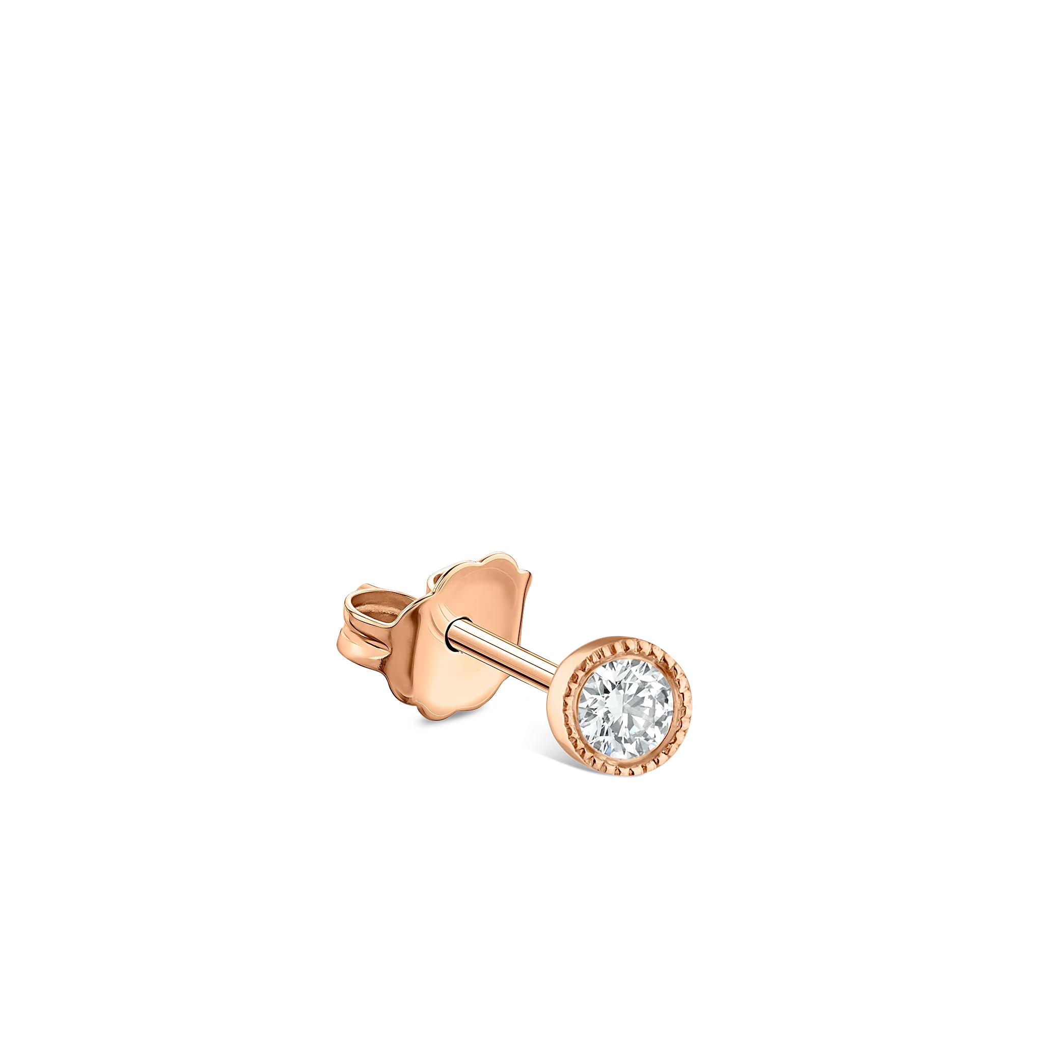 Scalloped Set Diamond Stud Earring - Image 61