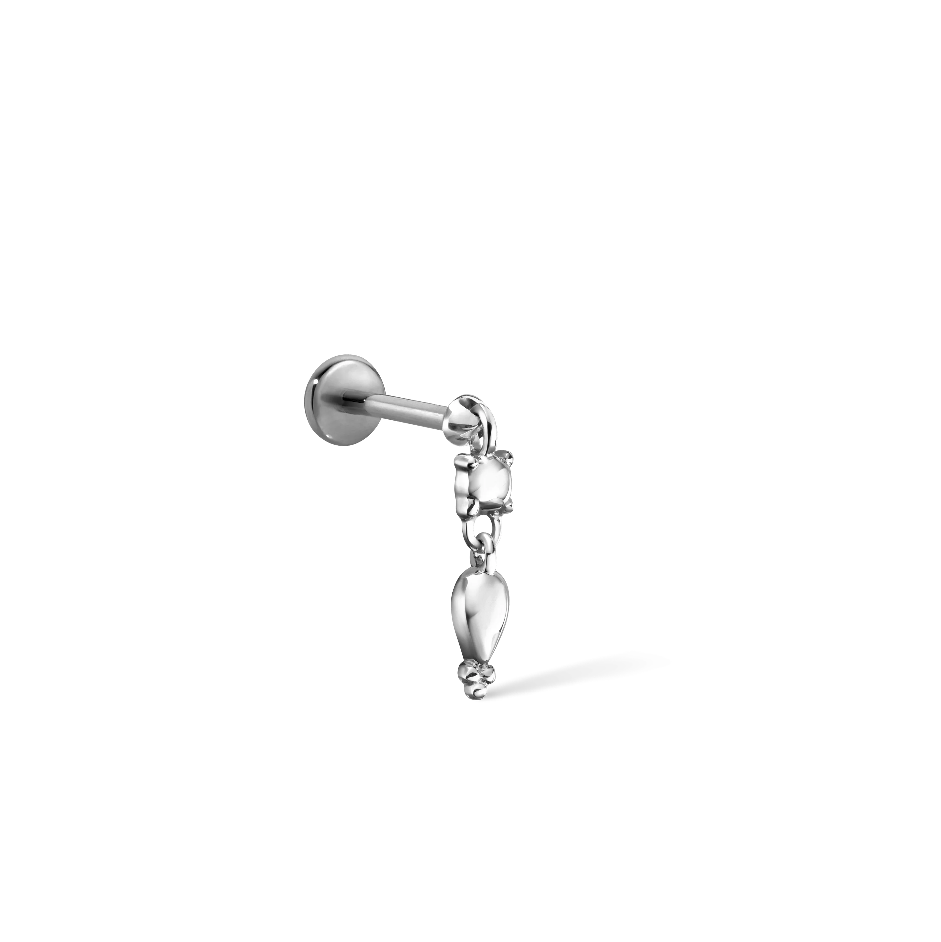 Single Tassel Threaded Charm Earring With Titanium Backing - Image 10