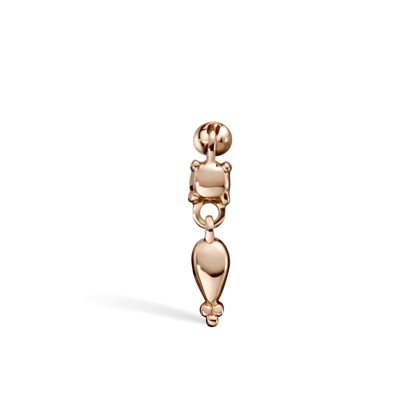 Single Tassel Threaded Charm Earring With Titanium Backing - Image 8