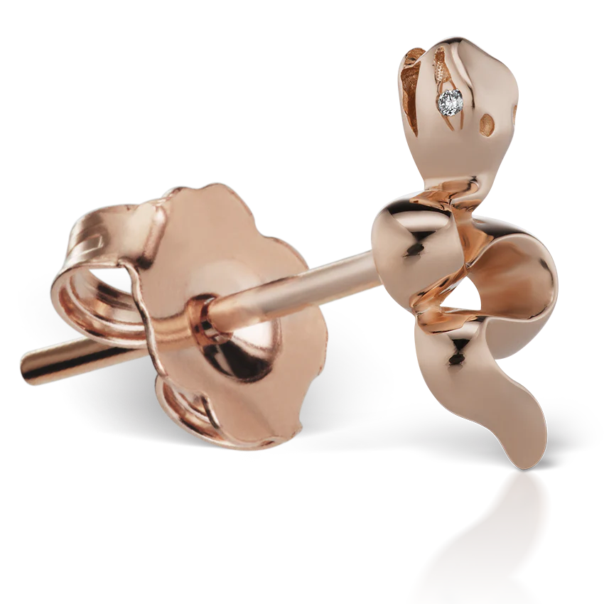 Snake with Diamond Eyes Earstud - Image 7