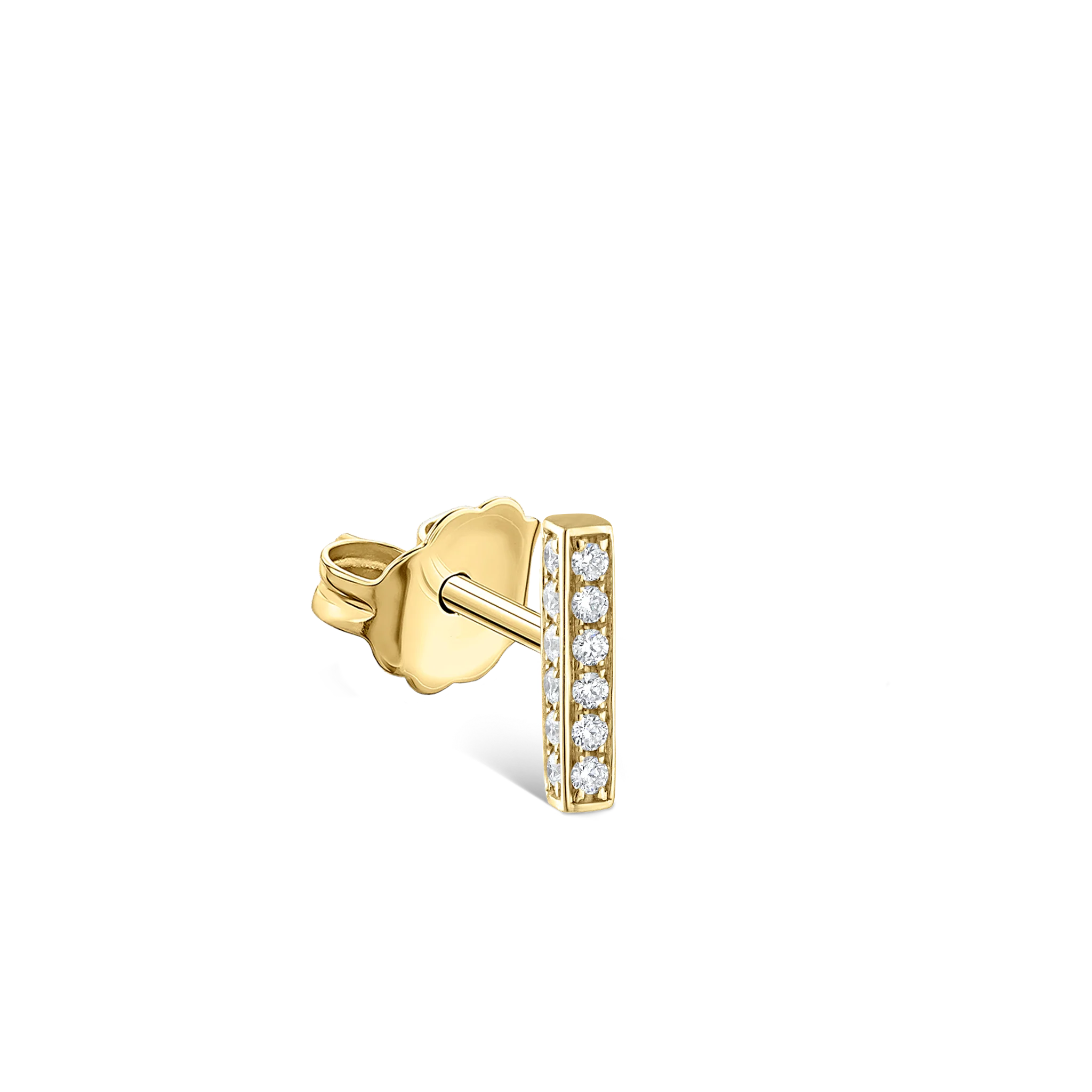 Square Diamond Pavé Bar Stud Earring - Image 31
