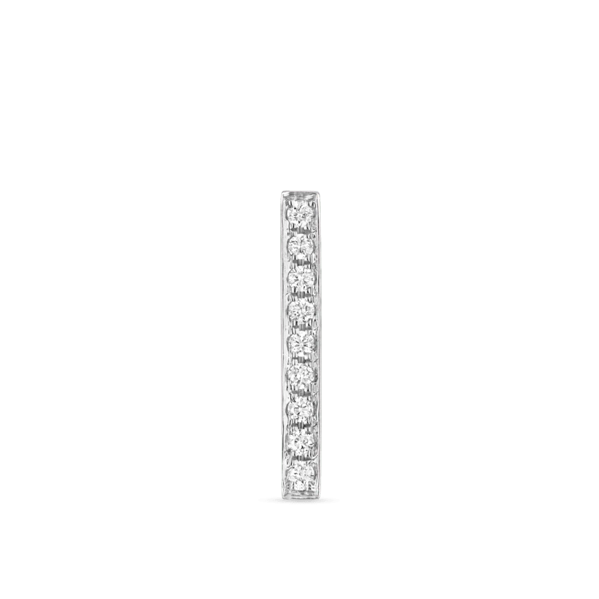 Square Diamond Pavé Bar Stud Earring - Image 6